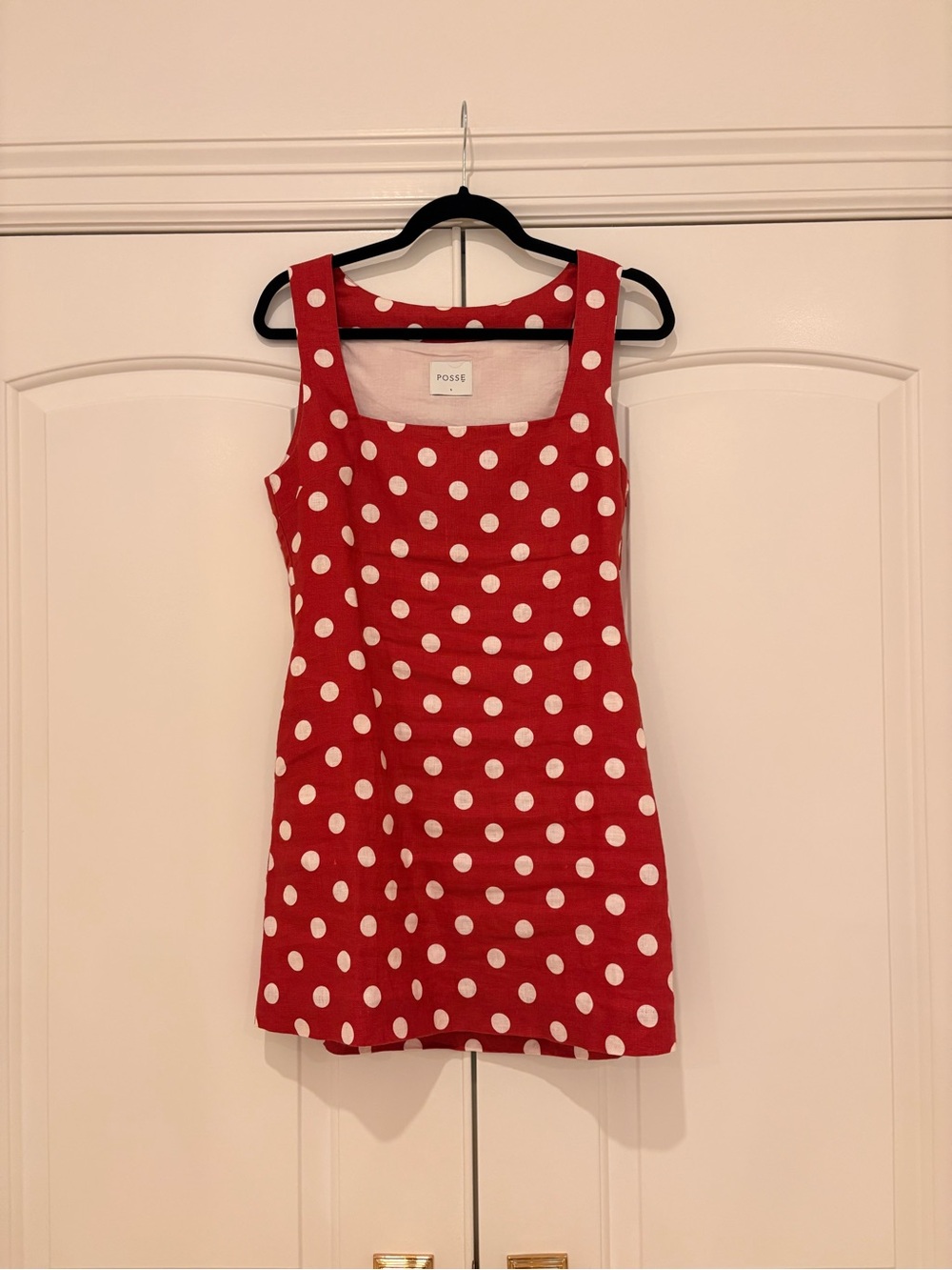 Posse Red Polka Dot Square Neck Tank